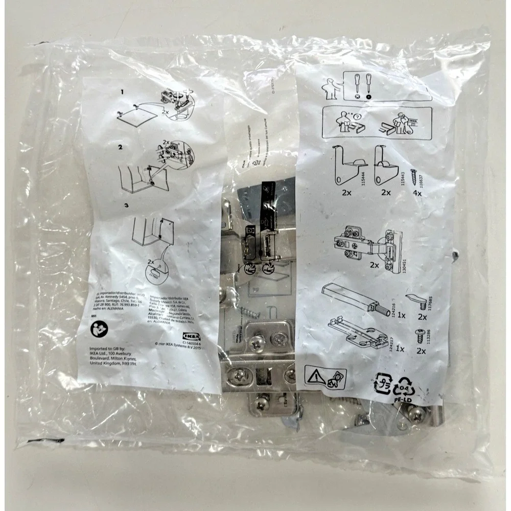 IKEA Besta Soft Closing Push-Open Hinge 802.612.58 2 Pieces, NEW